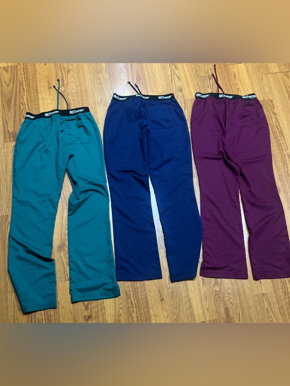 Grey's Anatomy brand women's flare-leg yoga scrub pants Set Of 3 Pairs Size S - Picture 6 of 9